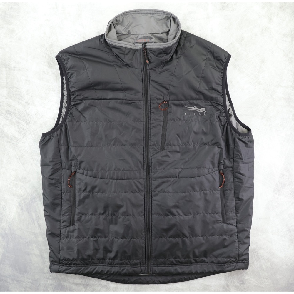 Sitka Kelvin Aerolite Vest Mens 2XL Grey Quilted Lightweight Outdoor 50258